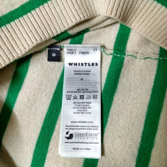 Whistles Cream and Green Striped Sweater - Picture 4 of 7
